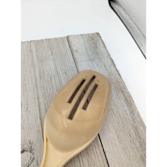 Vintage Foley #1 Almond Nylon Plastic Slotted Spoon 11" - Picture 5 of 8